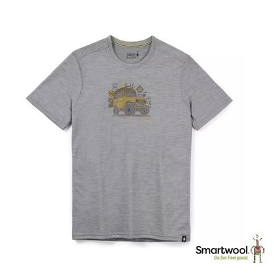 滿3000免運[雙和專賣店] SmartWool 男Sport150短袖圓領塗鴉Tee/吉普車探險/SW0165705