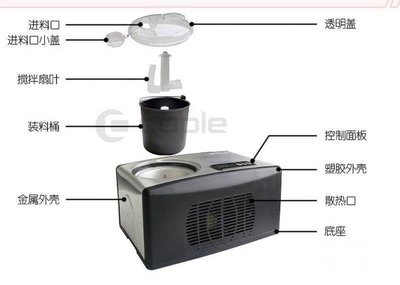 【熱賣精選】1.5L冰淇淋機冰淇淋製造機霜淇淋機(有帶壓縮機)9381HF77