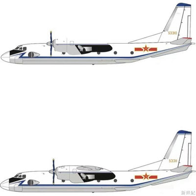 patriot models 1400 中國運7運輸機 2個飛機套裝 合金客機模型