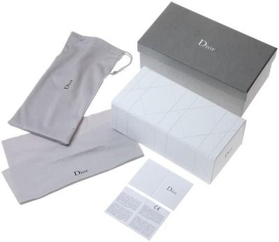 《黑伯爵眼鏡精品》 Dior 全新真品 白色菱格紋硬盒 太陽眼鏡盒 原廠公司貨