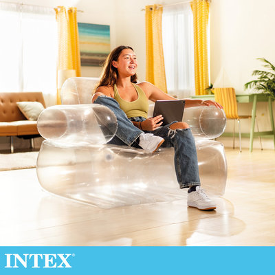 小江的店--【INTEX】清澈透明充氣扶手椅/沙發(66502NP) 15030220