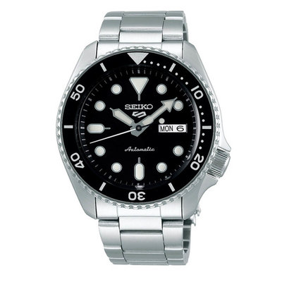 【SEIKO】精工 5 Sports系列機械錶 SRPD55K1 鋼錶帶機械錶潛水錶 4R36-07G0Q黑42.5mm