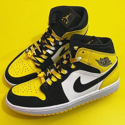 【正品】Air Jordan 1 SE Yellow Toe 皮卡丘 黑黃腳趾 籃球 852542-071潮鞋