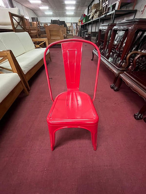 非凡二手家具【全館自取價】工業風烤漆紅色餐椅*等候椅*餐椅*歐式椅*聊天椅*營業用椅
