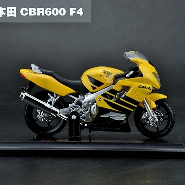 本田摩托車模型】Honda CBR 600F4 黃色重型機車模型Maisto 美馳圖1/18