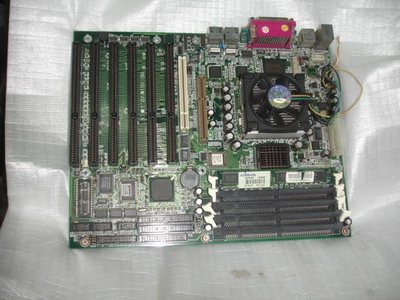工業主機板 6組 ISA 1組 PCI + CPU含原廠風扇 + 記憶體