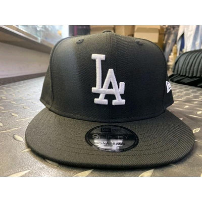 New era MLB 道奇 LA 黑底白字 棒球帽 可調帽 950 棒帽 黑人王