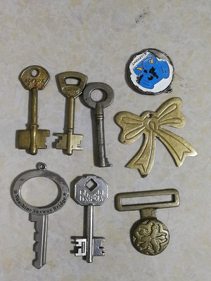二手 鑰匙 古玩 老物件 擺件【萬寶閣】3060