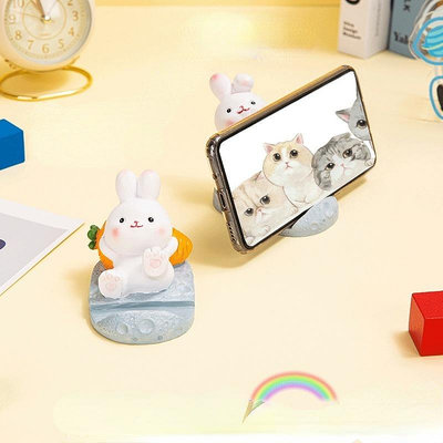 卡通兔子手機支架可愛小兔子裝飾品創意學生禮物禮品平板支架