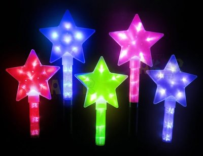 LED 五角星 螢光棒 迪士尼 魔法棒 仙女棒 (星星) 電子 閃光棒 演唱會 後援會 高雄自取【A110001】