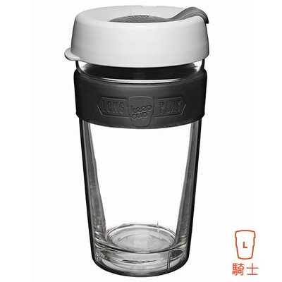 澳洲 KeepCup 雙層隔熱杯 L，雙層杯身設計，454毫升咖啡杯 16oz，內杯強化玻璃+防滑矽膠杯環