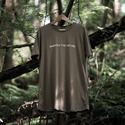 { POISON } MOONBLIND EMBRACE THE NATURE TEE 長版TEE 軍綠