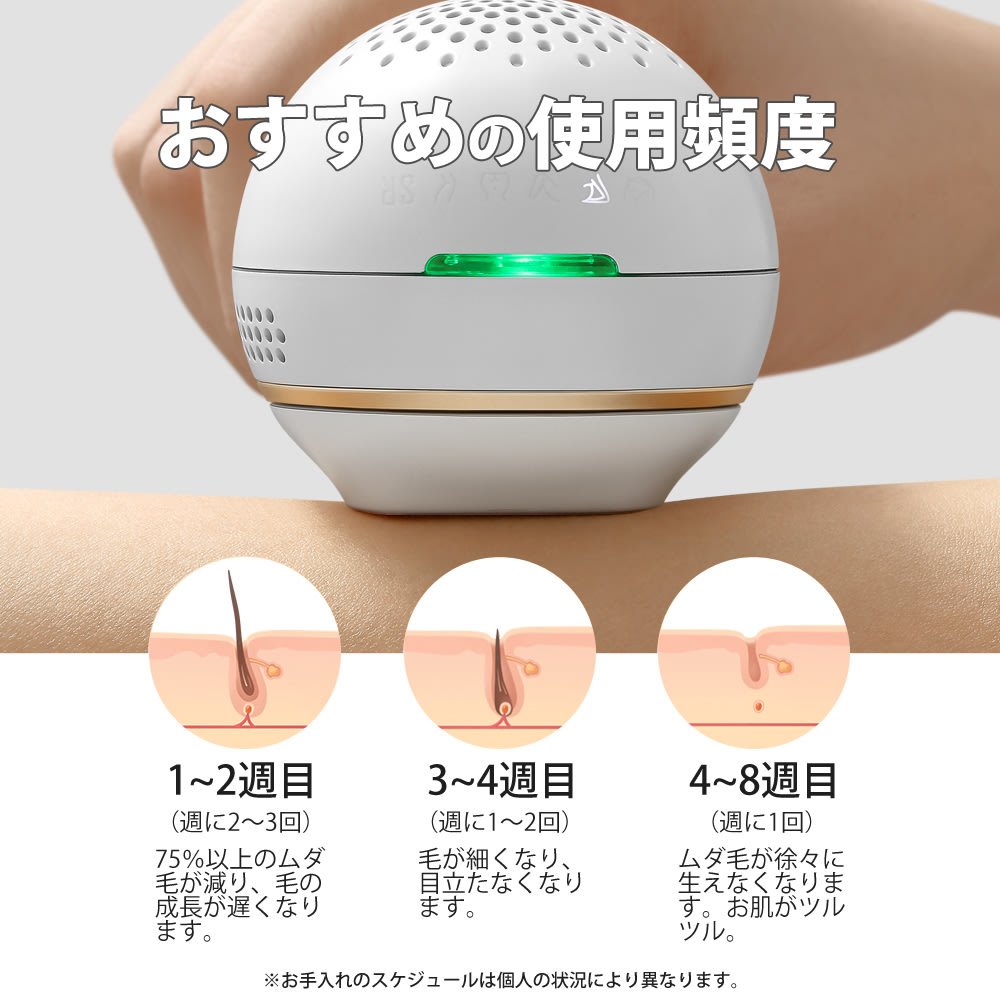 回数無制限】最新超軽量光脱毛器 ダブルパルス技術 BoSidin - 美容機器