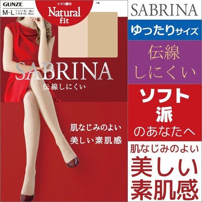 居家 ◎ 日本 女性必備 GUNZE SABRINA NATURAL FIT 透膚柔軟絲襪 不易破 UV 防靜電