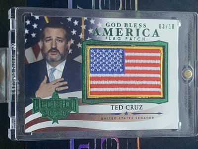 2020 DECISION God Bless America Flag Patch /10 Ted Cruz
