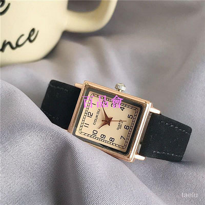 【百品會】 複古方形手錶女款小衆時尚潮流學生冷淡風高級感簡約氣質石英女錶 KQOV