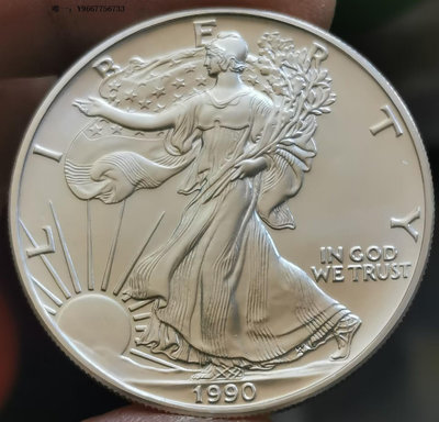 銀幣H25--1990年美國行走女神投資盎司銀1元銀幣