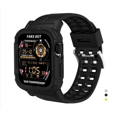 Apple watch錶帶 矽膠一件式錶帶 蘋果錶帶 iWatch7 6代/SE 5/2/3/4/1 7代通用男生錶帶