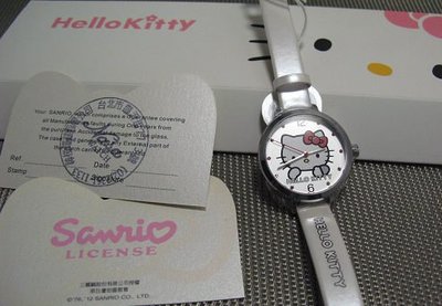 Hello kitty watch 可愛時尚粉色系特殊造型皮帶腕錶 LKS023LWWW (神梭鐘錶)