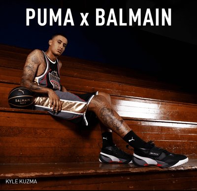 PUMA x BALMAIN Court KYLE KUZMA 聯名款限量籃球鞋195683_01。太陽選物社