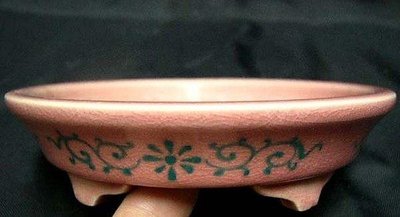 美麗雅緻的中華陶瓷-胭脂紅釉水盆花器