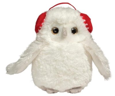 16132c 日本進口 好品質 限量品 可愛 戴耳罩 雪鴞 白色貓頭鷹 抱枕玩偶絨毛絨娃娃布偶擺件送禮品禮物
