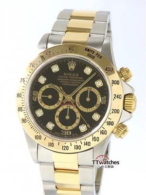 台北腕錶 Rolex 勞力士 Daytona 16523 迪通拿 計時碼錶 鑽石時標  118273