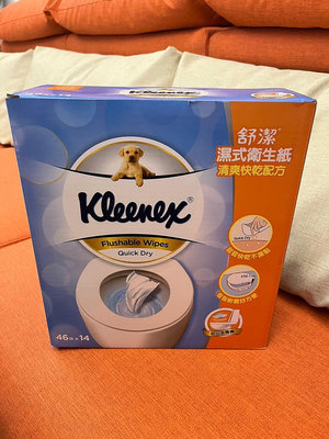 KLEENEX 舒潔濕式衛生紙一組46抽*14包   689元--可超商取貨付款(限1盒)