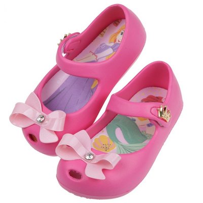 童鞋(15~19公分)Disney迪士尼公主蝴蝶結桃紅色輕便公主涼鞋D1G034H