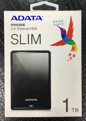 【章魚先生】ADATA 威剛 HV620S 1TB 2.5吋行動硬碟 黑色