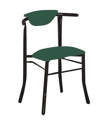 【名佳利家具生活館】綠色奇士椅 餐椅 洽談椅 鐵管椅 PVC皮+黑色烤漆鐵腳 三色可選 開店好用 購滿10張桃園區免運費