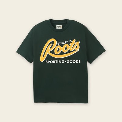 [RS代購 Roots專櫃全新正品優惠]Roots男裝-率性生活系列 草寫文字厚磅短袖T恤 滿額贈送袋子