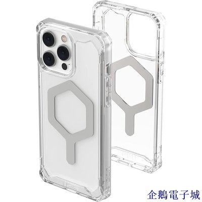 溜溜雜貨檔適用於 iPhone 14 13 Pro Max 14 Plus 13Mini 透明硬殼的 UAG 冰晶磁吸保護殼