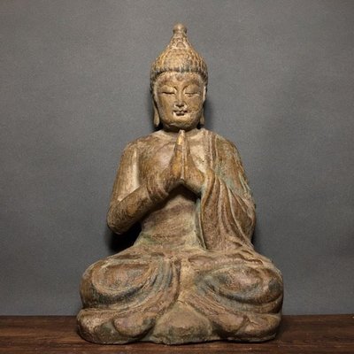 藏香樟木佛像老佛像釋迦牟尼佛像尺寸：高35.5厘米寬21厘米厚13.5厘米4200013955