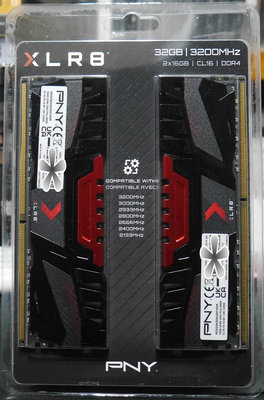 全新 PNY XLR8 DDR4 3200 32GB(16Gx2) 桌上型電競記憶體 / CL16