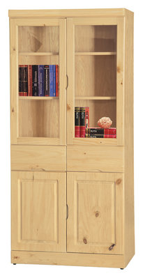 8號店鋪 森寶藝品傢俱f-23品味生活書房系列780-3 松木3×6尺中抽書櫥(正面實木)