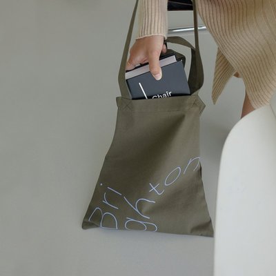 熱賣 Monote韓國unfold小眾設計字母城市名系列單肩帆布純棉ins包袋