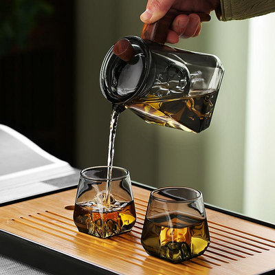 茶壺玻璃加厚耐高溫茶水分離泡茶家用單壺過濾功夫茶具套裝489