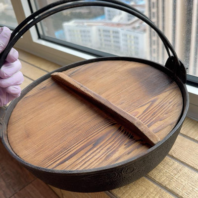 日本中古正壽堂老鐵鍋，老貨，鍋身有工，有底款31766