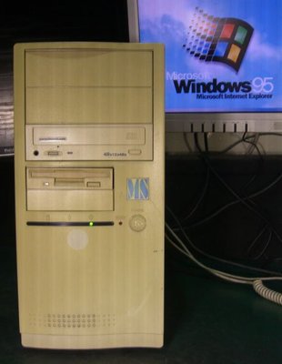 【窮人電腦】跑Win95系統的古董586電腦主機出清！4個ISA插槽！雙北、桃園可送外縣可寄！