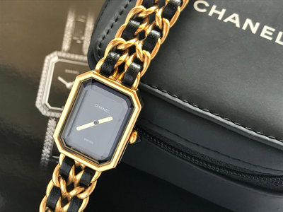 展示用 Chanel 附原廠盒 premiere 首映款 金錬 女錶