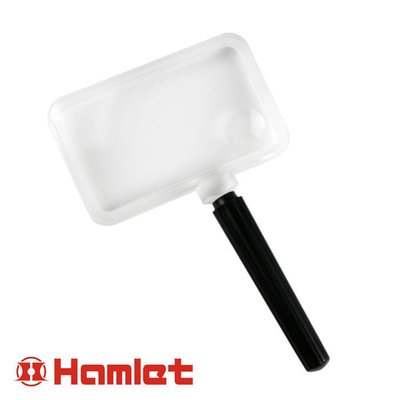 【Hamlet 哈姆雷特】2.5x&amp;4x / 77x45mm 光學級壓克力手持型放大鏡【EL-001】