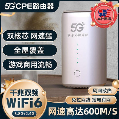 精品新款千兆5G路由器隨身WiFi6全網通寬帶戶外家用移動免插卡CPE