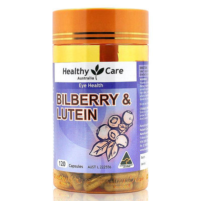 澳洲進口Healthy Care越桔藍莓精華膠囊葉黃素120粒花青素