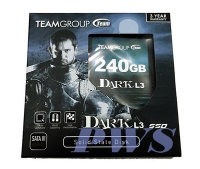 ☆【十銓 TEAMGROUP DARK L3 240G 240GB SSD 】☆ 2.5吋 固態硬碟 MLC