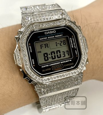 【威哥本舖】G-Shock 全新不鏽鋼改裝實品 DW-5600改裝 DW-5600E 已改含錶（銀鑽款）