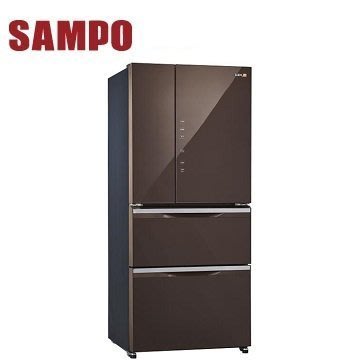 SAMPO 聲寶 560公升 一級 變頻 玻璃 鏡面 四門 冰箱 SR-A56GDD (R7)琉璃棕 $3XX00