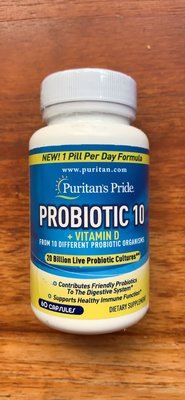 代購美國Puritan多種益生菌乳酸菌200億+維生素D 60粒腸胃婦科