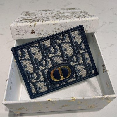 【二手】Dior 迪奧 蒙田系列 老花卡包 錢包 錢夾 J