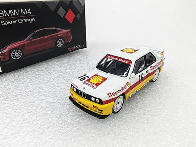 汽車模型 車模 收藏模型MINIGT 1/64 BMW M3 E30 1989 殼牌賽車模型 意大利房車3系